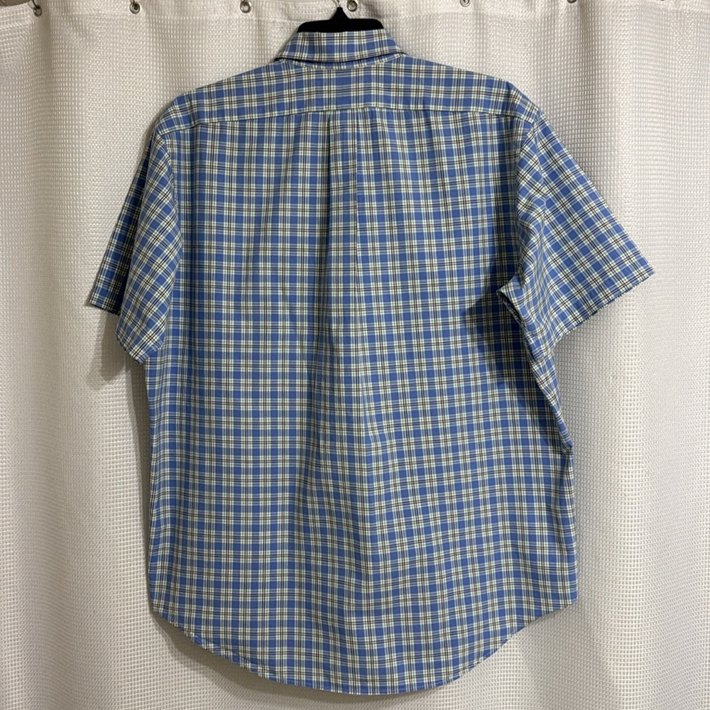 Men’s Polo by Ralph Lauren Blue Plaid button down short sleeve Shirt. Size XL - Picture 2 of 8